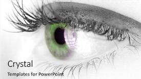  Presentation with eye medical - Amazing slides having beautiful eye of woman backdrop and a white colored foreground