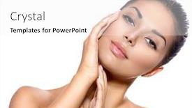  Presentation with pure white - Slides having beautiful face of young woman background and a white colored foreground