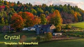  Presentation with farm house - PPT layouts consisting of beautiful-fall-colors-with-farm background and a tawny brown colored foreground