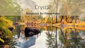  Presentation with fall season - Presentation theme enhanced with beautiful-fall-season-in-yosemite background and a lemonade colored foreground