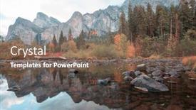  Presentation with fall season - PPT layouts with beautiful-fall-season-in-yosemite background and a violet colored foreground
