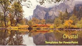  Presentation with fall season - Theme having beautiful-fall-season-in-yosemite background and a tawny brown colored foreground