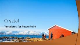  Presentation with winter family - Amazing slide set having beautiful-family-of-father backdrop and a light blue colored foreground