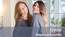  Presentation with bond - Cool new theme with beautiful family of mother backdrop and a gray colored foreground