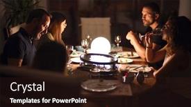  Presentation with family talking - Slide deck consisting of beautiful-family-on-dinner-talking background and a wine colored foreground