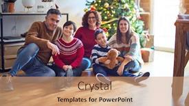  Presentation with family tree - Cool new theme with beautiful-family-smiling-happy backdrop and a coral colored foreground