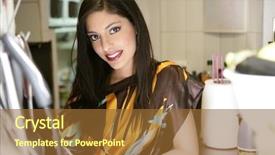  Presentation with indian luxury fashion - Audience pleasing presentation design consisting of beautiful fashion elegant indian woman backdrop and a tawny brown colored foreground