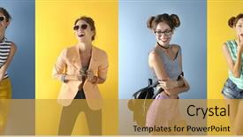  Presentation with swimming beautiful girl swims underwater - Presentation consisting of beautiful fashion girl on color background and a gold colored foreground