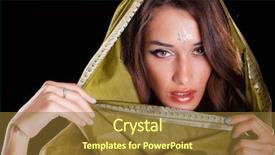  Presentation with arabic woman - Amazing slides having beautiful fashion indian woman portrait backdrop and a tawny brown colored foreground