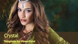  Presentation with indian luxury fashion - Presentation design consisting of beautiful fashion indian woman portrait background and a tawny brown colored foreground