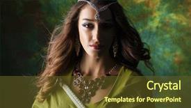  Presentation with arabic woman - Amazing presentation design having beautiful fashion indian woman portrait backdrop and a tawny brown colored foreground