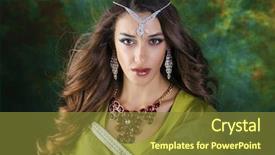  Presentation with arabic woman - Beautiful slide set featuring beautiful fashion indian woman portrait backdrop and a tawny brown colored foreground