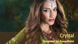  Presentation with fashion accessories - Amazing theme having beautiful fashion indian woman portrait backdrop and a tawny brown colored foreground