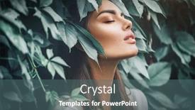  Presentation with girl model - Audience pleasing theme consisting of beautiful-fashion-model-girl-enjoying backdrop and a ocean colored foreground