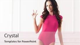  Presentation with abstract beautiful black pink glitter - Presentation having beautiful fashion model in pink background and a lemonade colored foreground