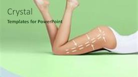  Presentation with health diet - Presentation design having beautiful-fashion-model-in-white background and a mint green colored foreground