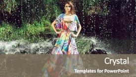  Presentation with fashion - Beautiful presentation design featuring beautiful fashion model posing backdrop and a gray colored foreground