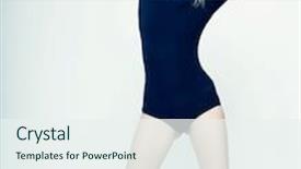  Presentation with slim body - PPT layouts having beautiful fashion model woman with perfect slim body and long legs background and a sky blue colored foreground