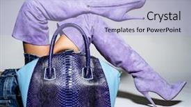  Presentation with leather bag - PPT theme with beautiful fashionable batford high background and a light blue colored foreground