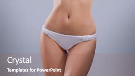  Presentation with big fat belly girl - Amazing PPT theme having beautiful female body - sexy belly backdrop and a coral colored foreground