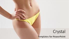  Presentation with sexy - Beautiful PPT layouts featuring beautiful female body - stock photo of young fit backdrop and a soft green colored foreground