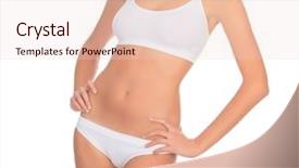  Presentation with human body reflex - PPT theme consisting of beautiful female body in white background and a lemonade colored foreground