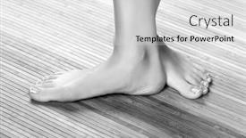  Presentation with feet - PPT layouts featuring beautiful-female-feet background and a light gray colored foreground