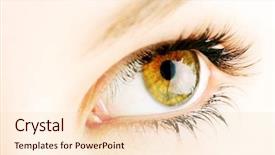  Presentation with coloured - Amazing presentation theme having beautiful female hazel coloured eye backdrop and a lemonade colored foreground