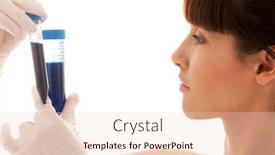  Presentation with lab test - PPT layouts featuring beautiful-female-lab-worker-holding background and a lemonade colored foreground