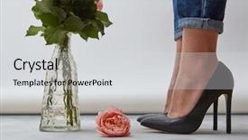  Presentation with female abstract black - Cool new theme with beautiful female legs in black backdrop and a light gray colored foreground