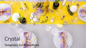  Presentation with cutlery easter table setting - Cool new presentation with beautiful festive easter table setting backdrop and a light gray colored foreground