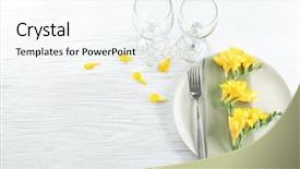  Presentation with festive season - Cool new slides with beautiful festive table setting backdrop and a  colored foreground