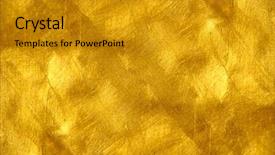  Presentation with luxury golden texture - Theme featuring beautiful fine brushed golden texture background and a gold colored foreground