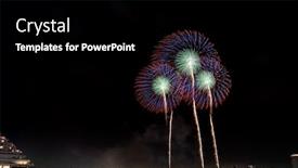  Presentation with firework - Beautiful slide set featuring beautiful firework in summer festival backdrop and a black colored foreground