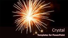  Presentation with celebration - Slide deck with beautiful-fireworks-in-the-sky background and a wine colored foreground