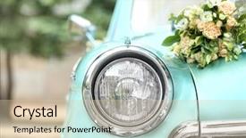  Presentation with wedding floral frame - Audience pleasing PPT layouts consisting of beautiful floral decoration on wedding backdrop and a lemonade colored foreground