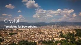  Presentation with italy - Theme having beautiful-florence-city-skyline background and a gray colored foreground