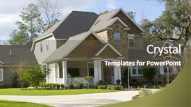  Presentation with portfolio - Presentation theme with beautiful florida house series -- more in portfolio background and a tawny brown colored foreground