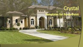  Presentation with portfolio - Colorful PPT layouts enhanced with beautiful florida house series -- more in portfolio backdrop and a tawny brown colored foreground