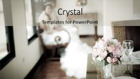  Presentation with catholic wedding - Audience pleasing slides consisting of beautiful flower wedding decoration backdrop and a soft green colored foreground