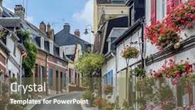  Presentation with flower beautiful lilac border - Slide deck consisting of beautiful-flowered-traditional-street-saint background and a tawny brown colored foreground