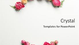  Presentation with beautiful green - Audience pleasing slides consisting of beautiful flowers and green leaves backdrop and a white colored foreground