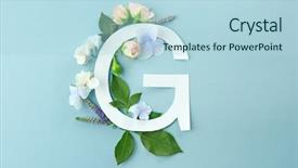  Presentation with letter - Amazing slide set having beautiful flowers on color background backdrop and a light blue colored foreground