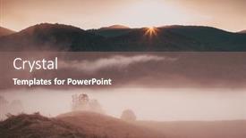  Presentation with transylvania - Presentation theme enhanced with beautiful-foggy-autumn-morning-landscape background and a violet colored foreground
