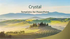  Presentation with tuscany - Amazing slides having beautiful foggy landscape in tuscany backdrop and a light blue colored foreground
