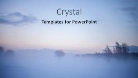  Presentation with winter wonderland - Slides having beautiful-foggy-sunset-in-winter background and a light blue colored foreground