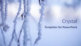  Presentation with winter wonderland - Slide deck featuring beautiful-foggy-sunset-in-winter background and a sky blue colored foreground