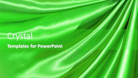  Presentation with beautiful-green - PPT layouts enhanced with beautiful-folded-green-silk-background and a shamrock green colored foreground