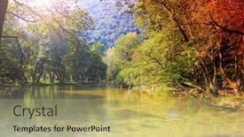  Presentation with public - Amazing slide set having beautiful forest landscape bosnia and herzegovina public park vrelo bosne near sarajevo river bosna backdrop and a yellow colored foreground