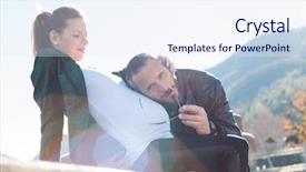  Presentation with baby congratulation - Beautiful presentation theme featuring beautiful forty couple expecting baby backdrop and a sky blue colored foreground